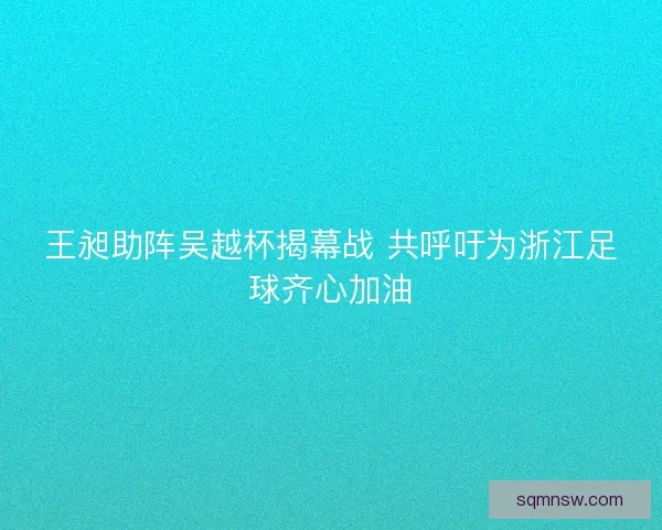 王昶助阵吴越杯揭幕战 共呼吁为浙江足球齐心加油